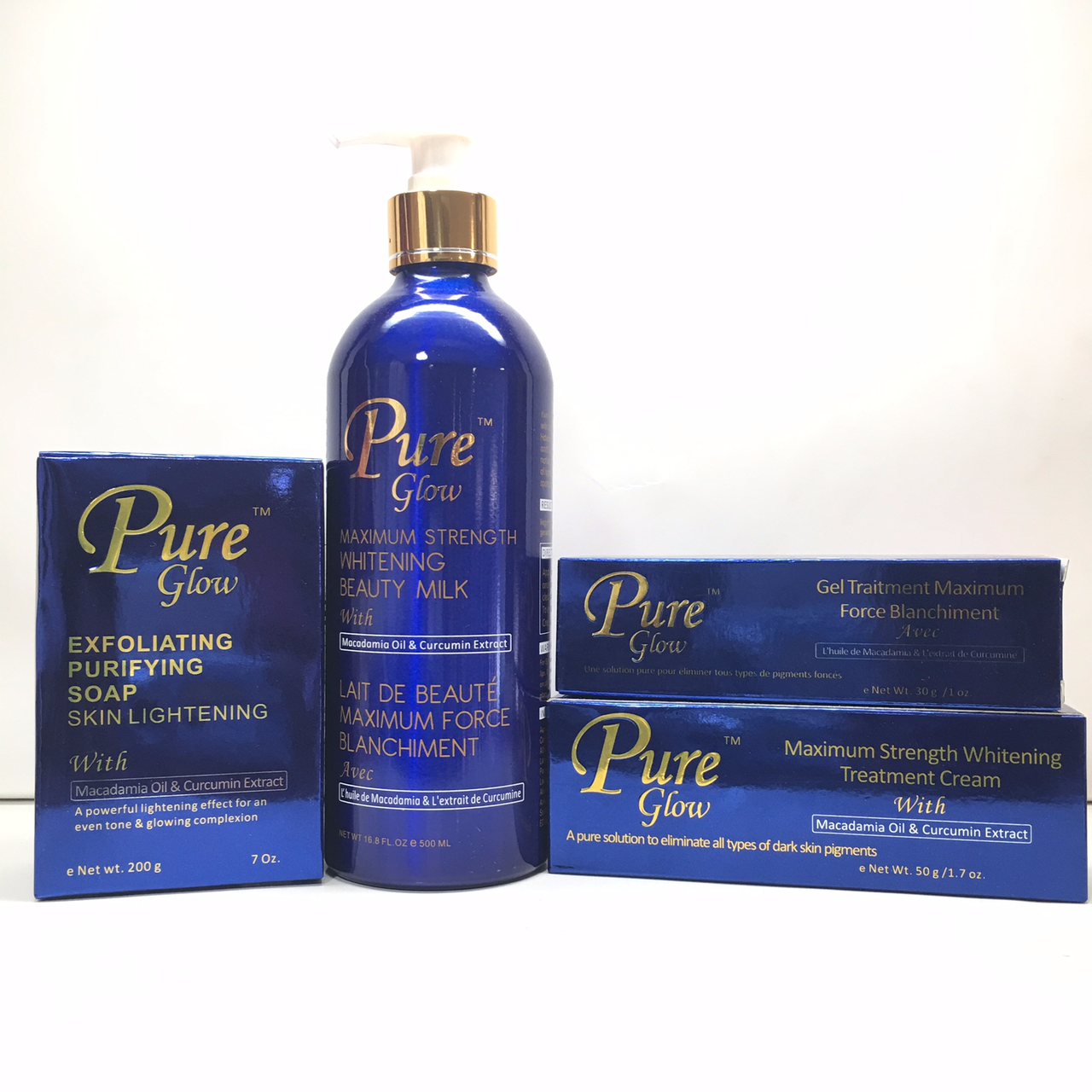 Pure Glow Lightening Set- Milk, Soap, Cream, Gel