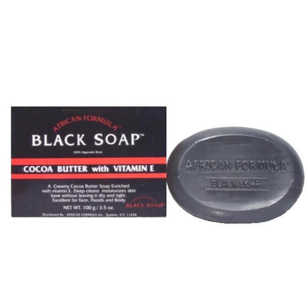 African Formular Cocoa Butter Black Soap 3.5oz